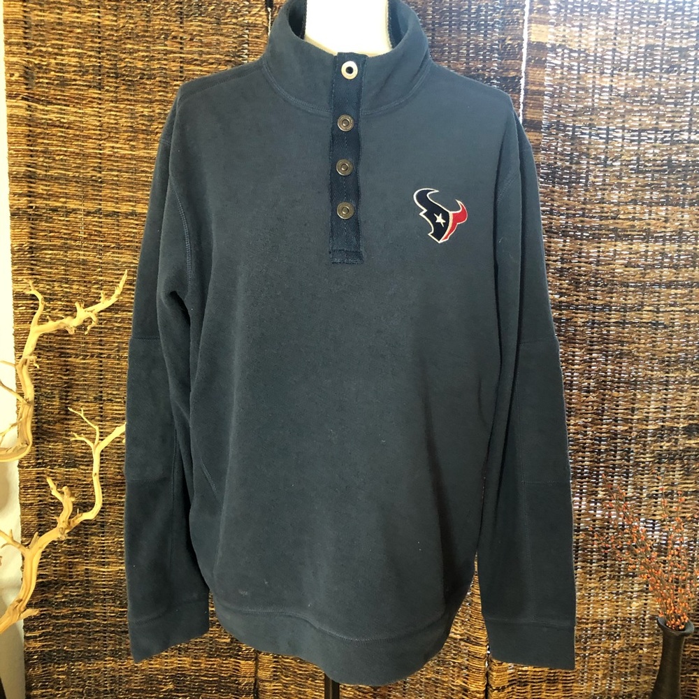 Texans Tommy Bahama button up sweat shirt pullover